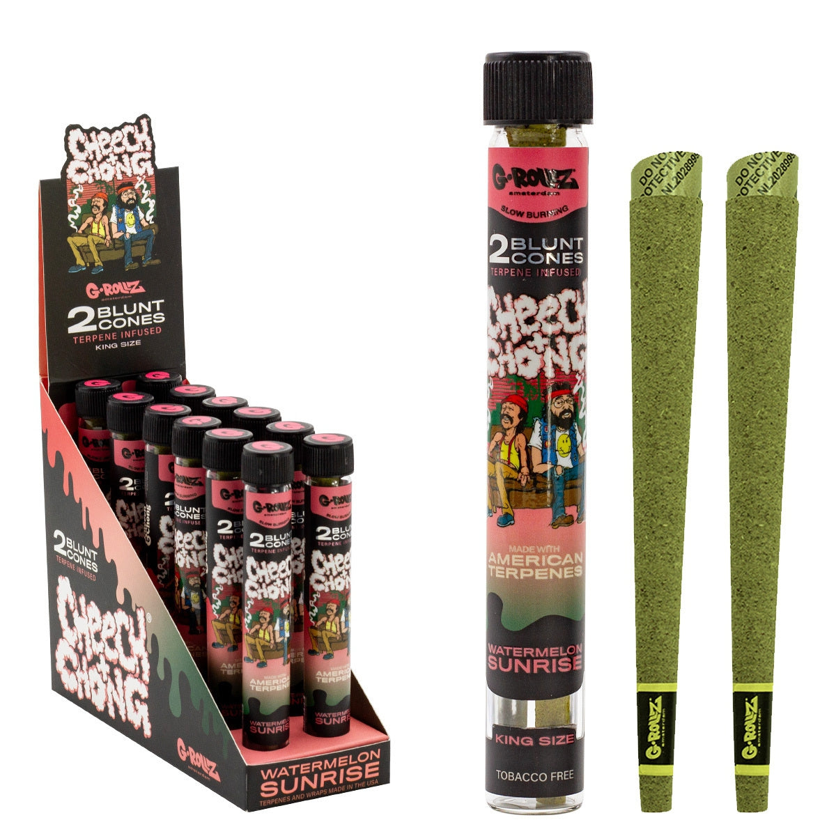 Cheech & Chong(TM) Terpene Infused Blunt Cones 'Watermelon Sunrise'