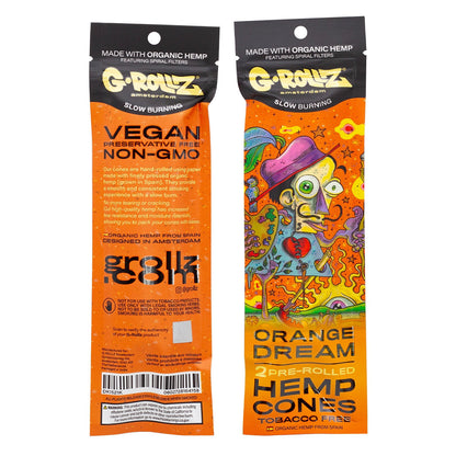 2x Orange Flavored Pre-Rolled Hemp Cones