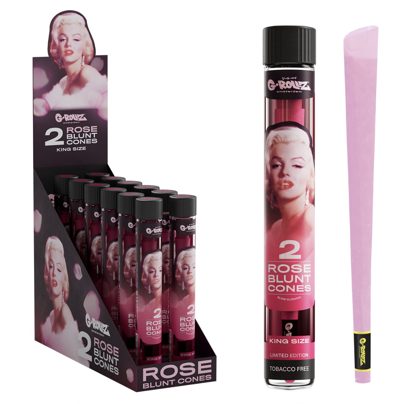 G-Rollz | "Fabulous Face" Rosa Blunt Pré Roulé x2