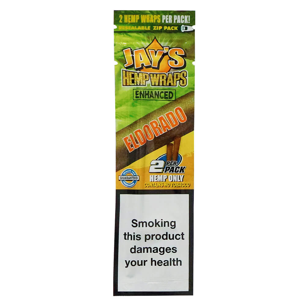 Jay’s Hemp Wraps Eldorado Pineapple Shake Papiers à Rouler avec Infusion Terpènes (25pcs/présentoir)