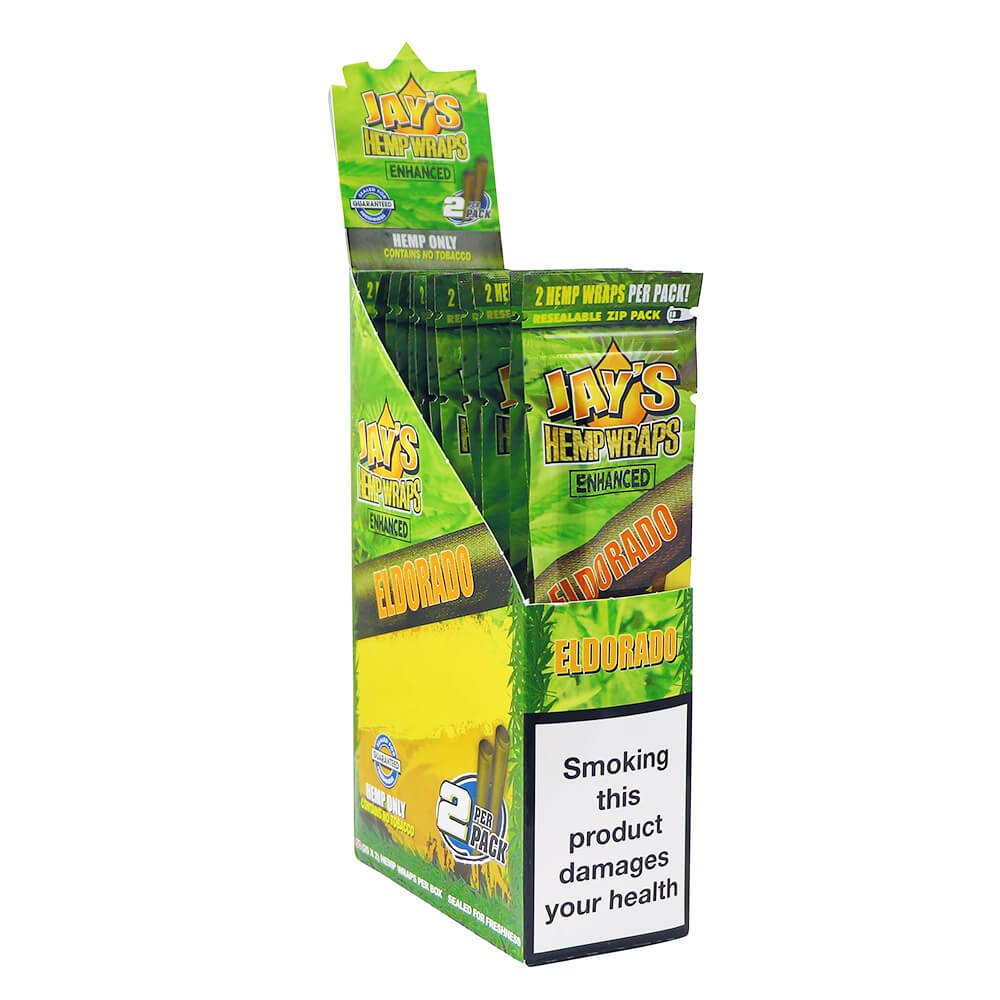 Jay’s Hemp Wraps Eldorado Pineapple Shake Papiers à Rouler avec Infusion Terpènes (25pcs/présentoir)