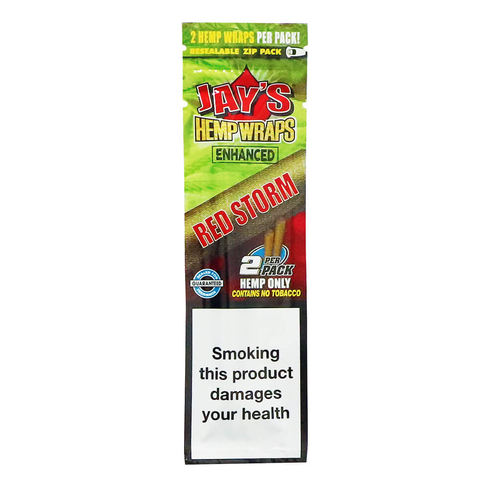 Jay’s Hemp Wraps Red Storm Cherry Pie Papiers à Rouler avec Infusion Terpènes (25pcs/présentoir)